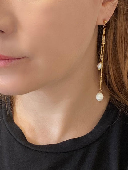 Boucles d’oreilles pendantes Perla