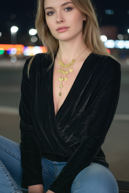 Collier « Cascade Dorée »