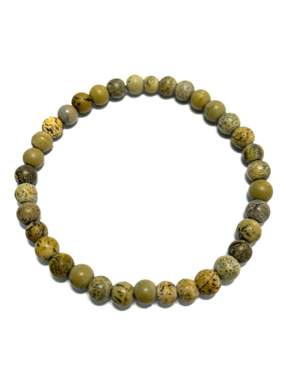 Bracelet pour homme en pierre naturelle : Jaspe vert