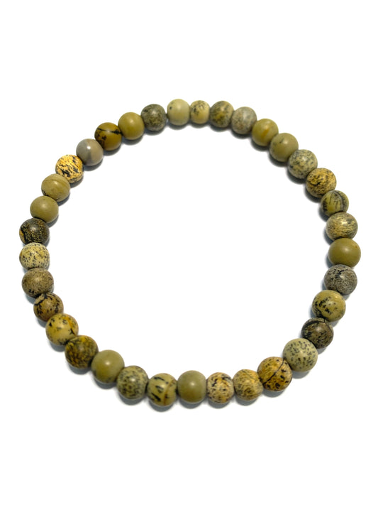 Bracelet pour homme en pierre naturelle : Jaspe vert