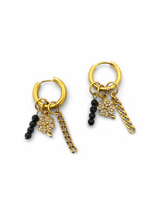 Boucles d’oreilles trèfle